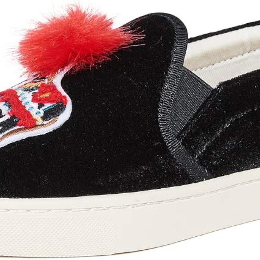 Soludos | Women's Velvet Show Pony Sneaker Black Size 9.5 - Picture 4 of 6